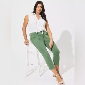 Torrid Crop Aviator Skinny Stretch Twill Mid Rise Pants